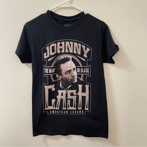 Johnny cash the man in black shirt black small